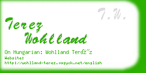 terez wohlland business card